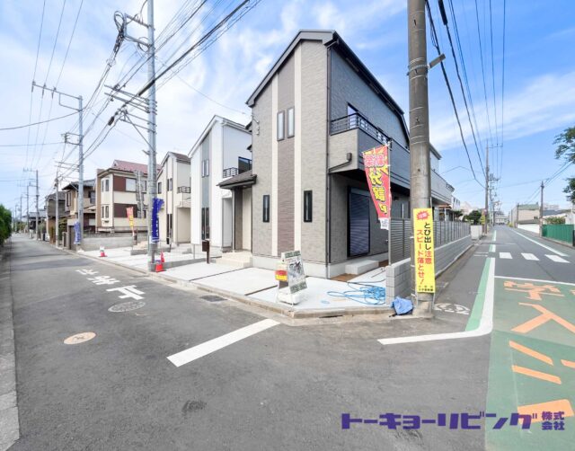 ～小平市学園東町 新築戸建住宅 全5棟～ 弊社管理物件につき仲介手数料無料!  最終1棟 !! 駐車スペース２台の4LDK♪販売価格5,390万円