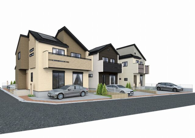 弊社管理物件!! お得情報!👉仲介手数料無料対象物件!! 角地、南道路、遊歩道に面した全5棟の開発分譲! 太陽光発電パネル標準搭載!ZEH水準の省エネ住宅! ♪駐車スペース2台可能♪販売価格4,680万円～ 所在：府中市四谷4丁目24-9付近