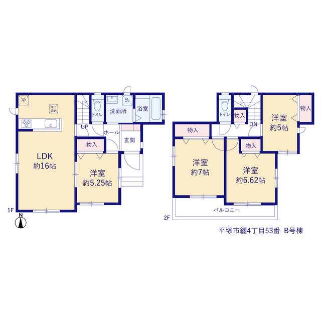 B号棟 間取り図(4LDK)